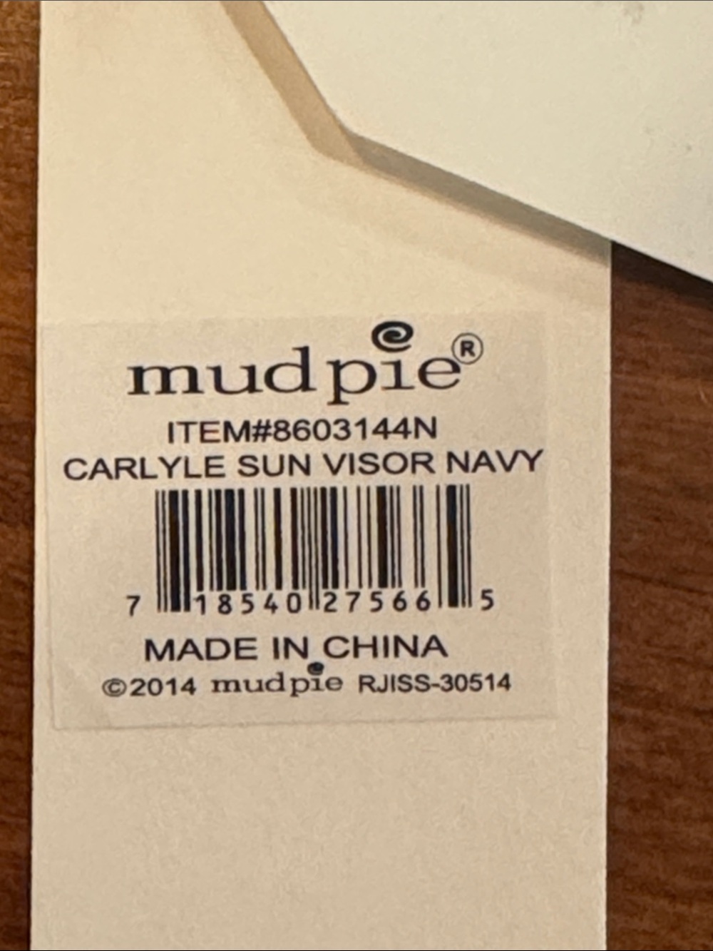 NWT Mud Pie Carlyle Packable Sun Visor Straw Hat Navy Anchor Travel Roll Up NEW - Picture 10 of 13
